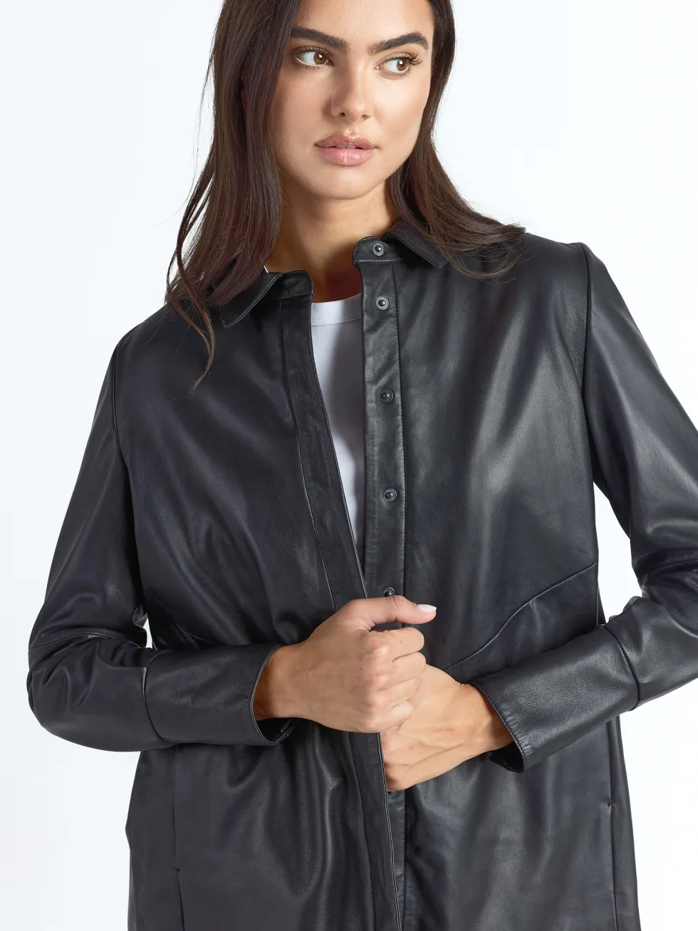 Lederbluse 42021152